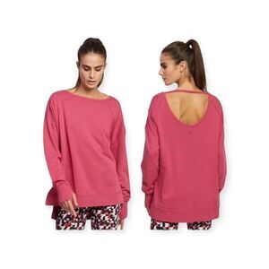 New Sweaty Betty After Class Sport Sweatshirt Tayberry Pink Size M